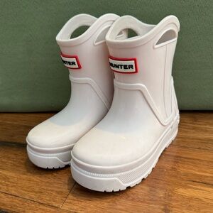 Hunter toddler Classic White Rain Boots 8
